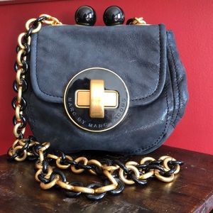 Marc Jacobs leather bag / chain link strap